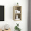 væghængt tv-bord 37x37x72 cm konstrueret træ sonoma-eg