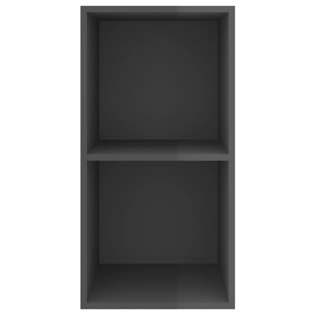 væghængt tv-bord 37x37x72 cm konstrueret træ grå højglans