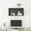 væghængt tv-bord 37x37x72 cm konstrueret træ grå højglans