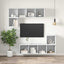 væghængt tv-skab 37x37x142,5 cm konstrueret træ hvid