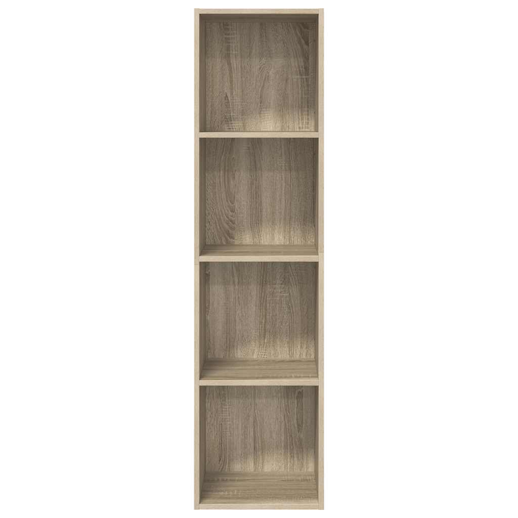 væghængt tv-skab 37x37x142,5 cm konstrueret træ sonoma-eg