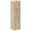 væghængt tv-skab 37x37x142,5 cm konstrueret træ sonoma-eg