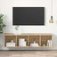 væghængt tv-skab 37x37x142,5 cm konstrueret træ sonoma-eg