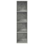 væghængt tv-skab 37x37x142,5 cm konstrueret træ betongrå