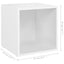 tv-borde 2 stk. 37x35x37 cm konstrueret træ hvid