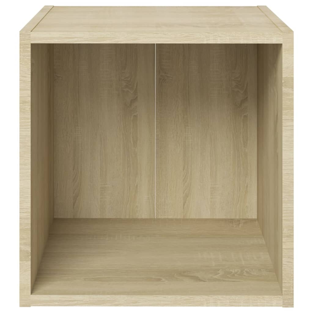 tv-bord 37x35x37 cm konstrueret træ sonoma-eg