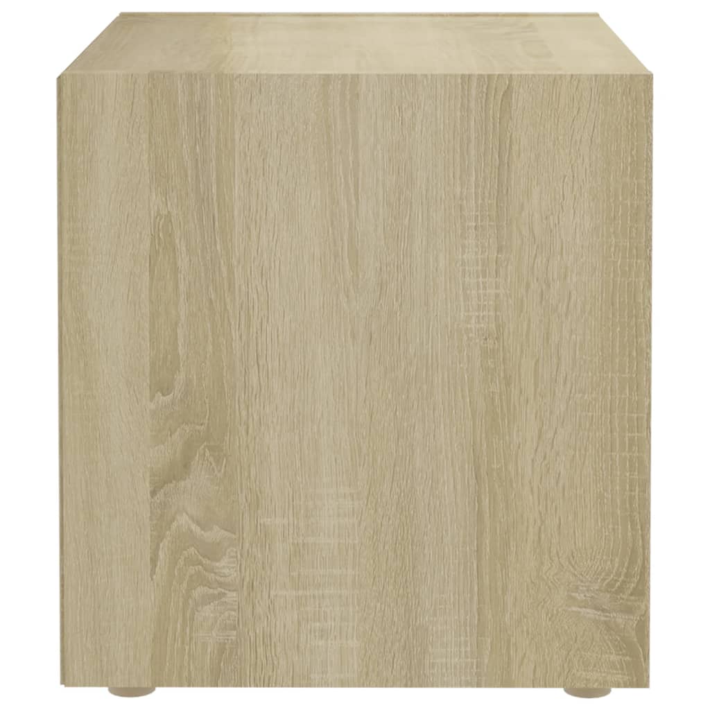 tv-bord 37x35x37 cm konstrueret træ sonoma-eg