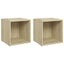 tv-borde 2 stk. 37x35x37 cm konstrueret træ sonoma-eg