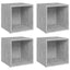 tv-borde 4 stk. 37x35x37 cm konstrueret træ betongrå