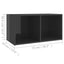 tv-skab 72x35x36,5 cm konstrueret træ grå højglans
