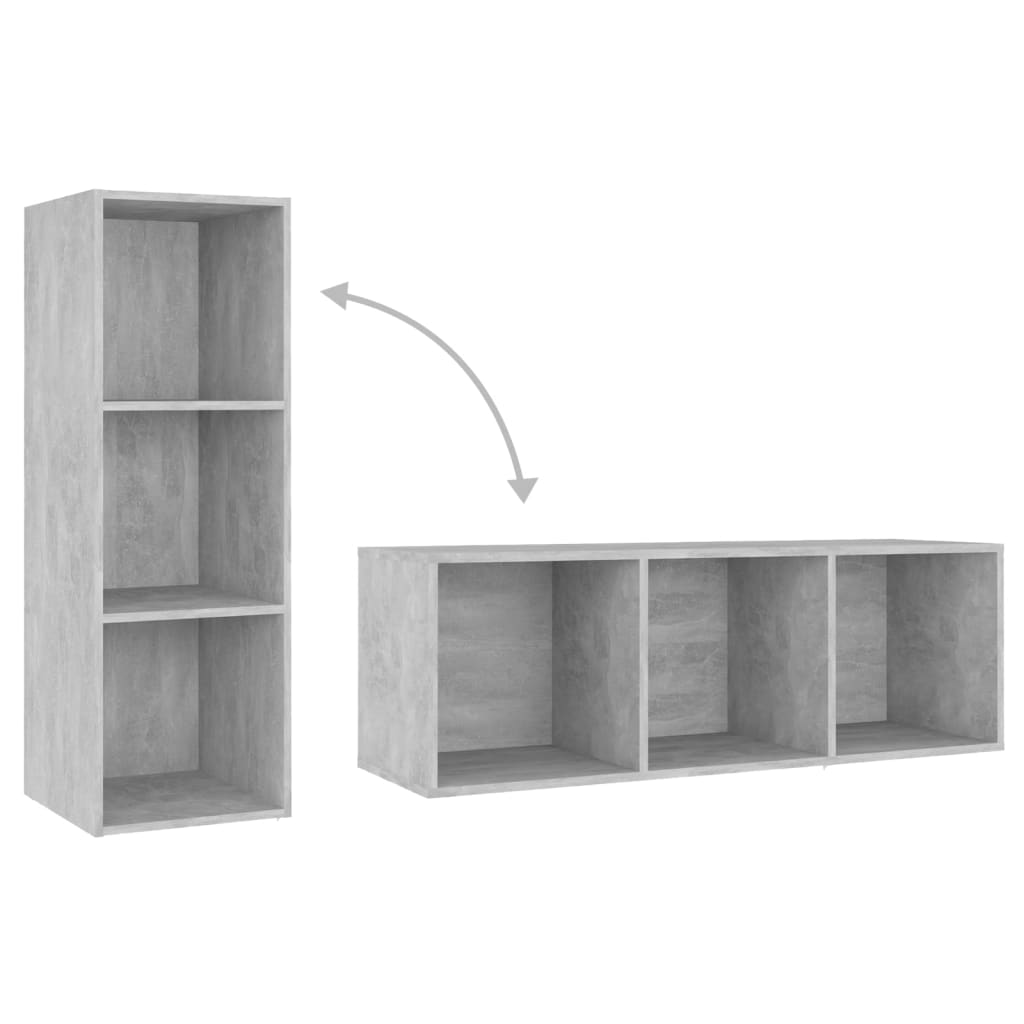 tv-skab 107x35x37 cm konstrueret træ betongrå