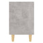 sengeskab med massive træben 40x30x50 cm betongrå