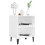sengebord med metalben 40x30x50 cm hvid