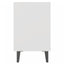 sengeborde 2 stk. med metalben 40x30x50 cm hvid