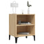 sengebord med metalben 40x30x50 cm sonoma-eg