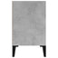 sengeborde med metalben 40x30x50 cm betongrå
