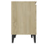 sengebord med metalben 40x30x50 cm sonoma-eg