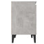 sengebord med metalben 40x30x50 cm betongrå