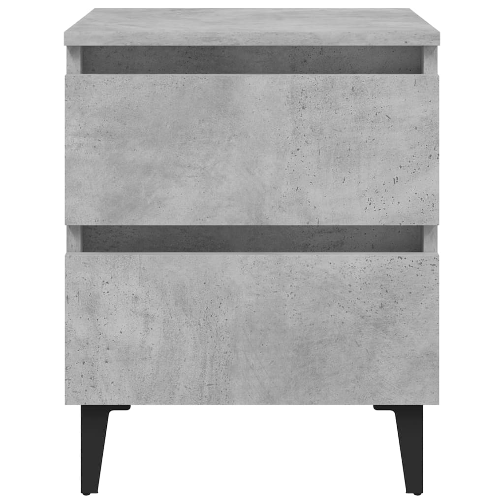 sengeskab 2 stk. 40x35x50 cm konstrueret træ betongrå