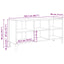 tv-skab med metalben 103,5x30x50 cm hvid