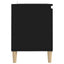 tv-bord med massive træben 103,5x35x50 cm sort