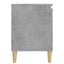 tv-bord med massive træben 103,5x35x50 cm betongrå