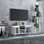 tv-skab med metalben 103,5x35x50 cm hvid
