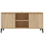 tv-skab med metalben 103,5x35x50 cm sonoma-eg