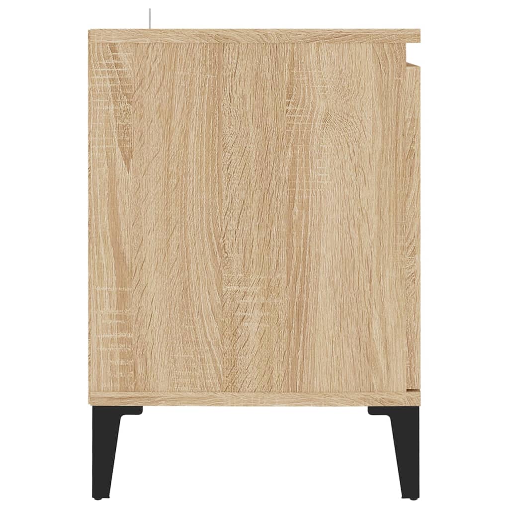tv-skab med metalben 103,5x35x50 cm sonoma-eg