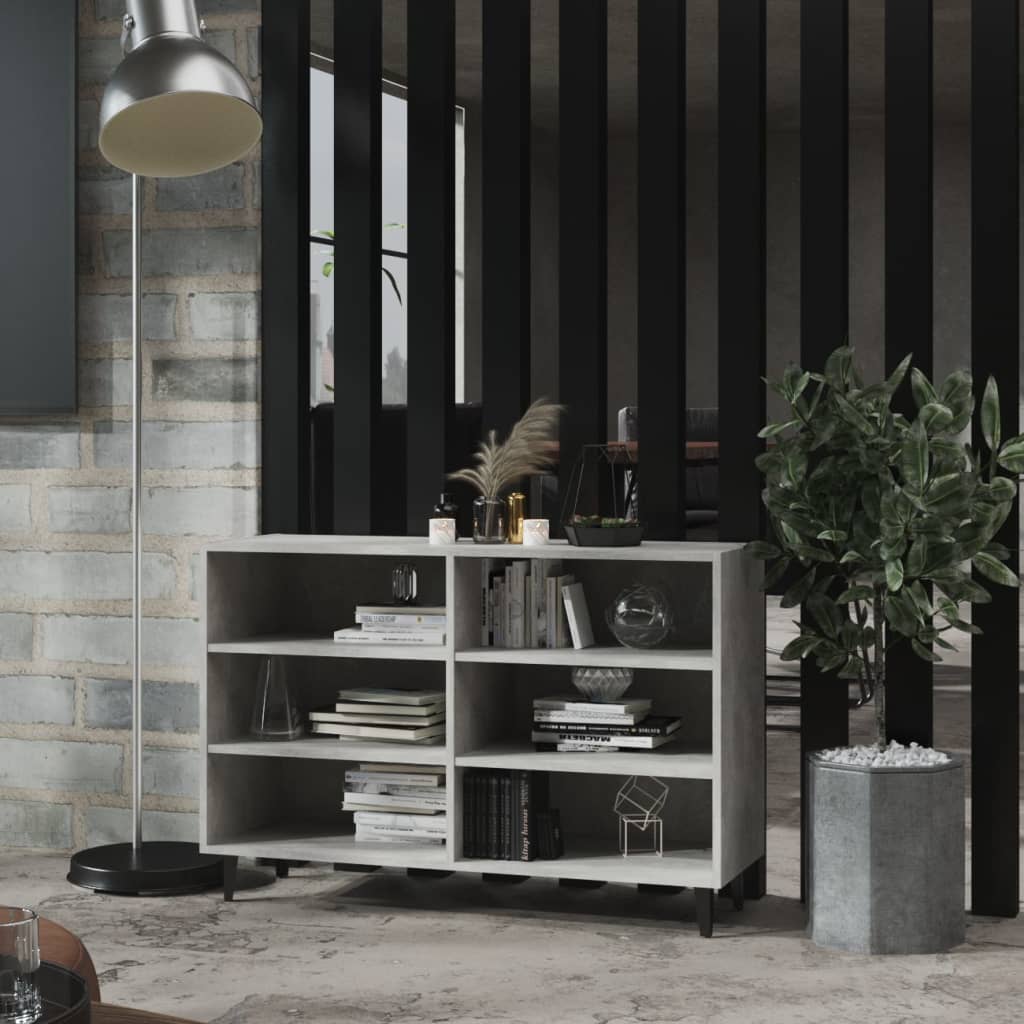 skænk 103,5x35x70 cm konstrueret træ betongrå