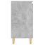 skænk med massive træben 60x35x70 cm konstrueret betongrå