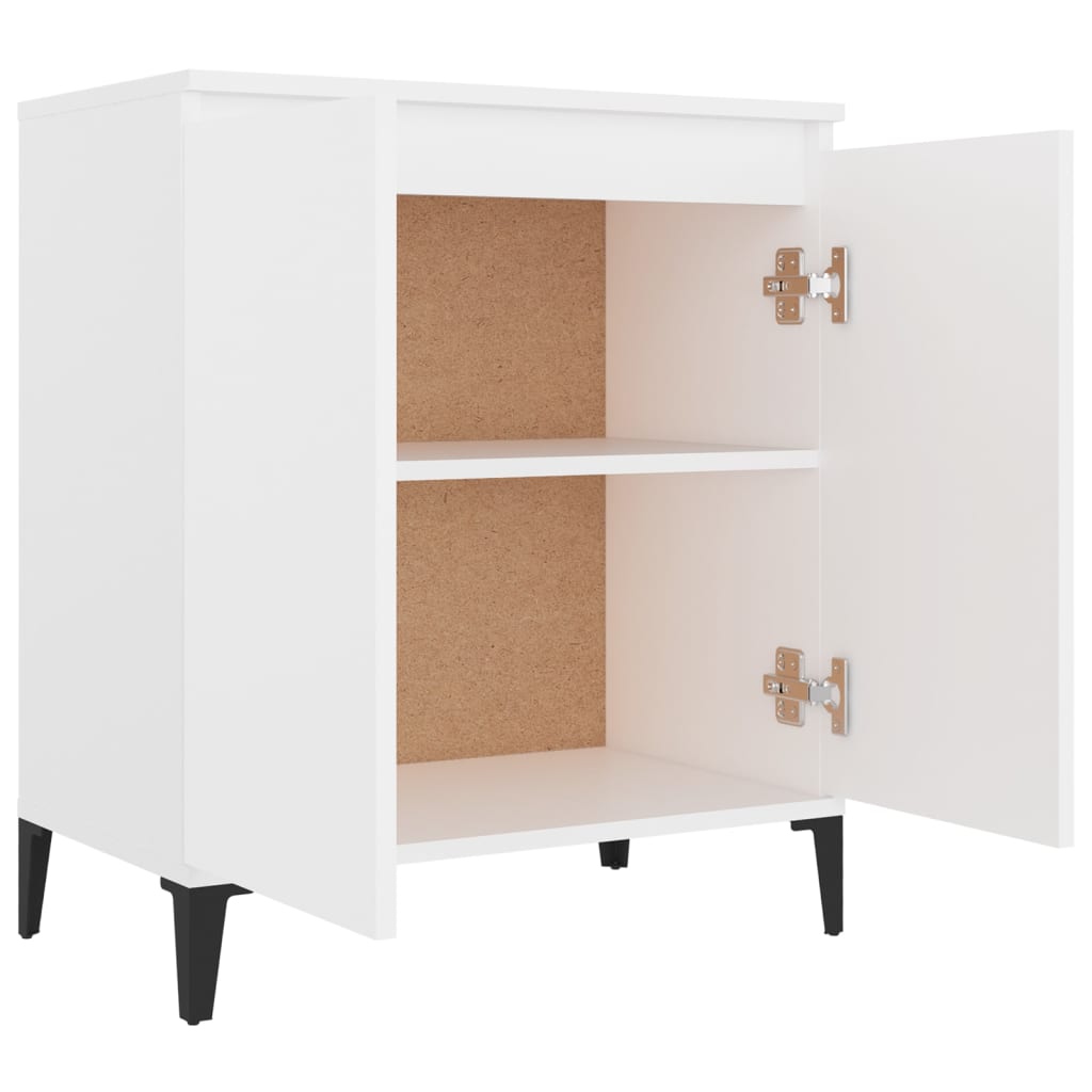 skænk 60x35x70 cm konstrueret træ hvid