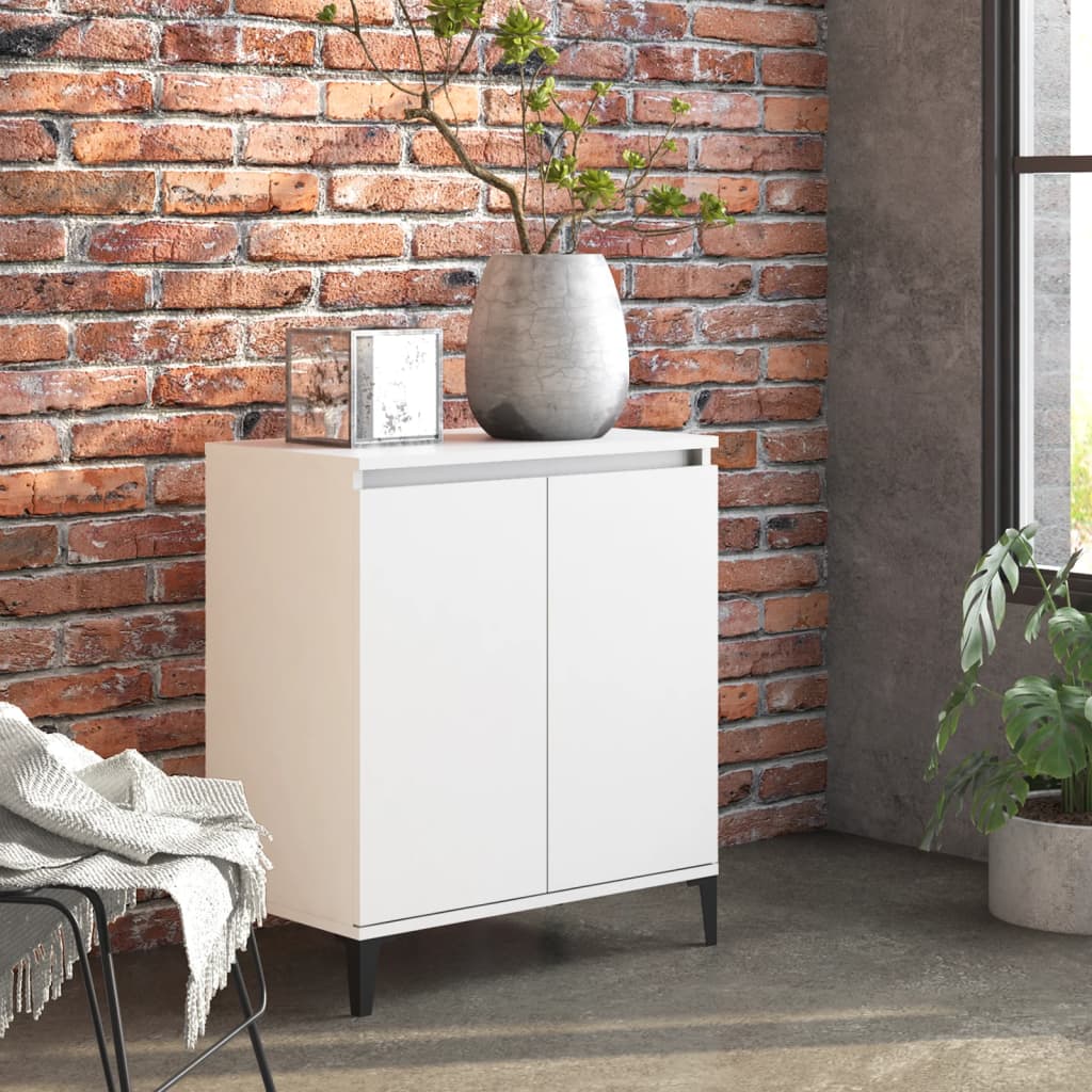 skænk 60x35x70 cm konstrueret træ hvid