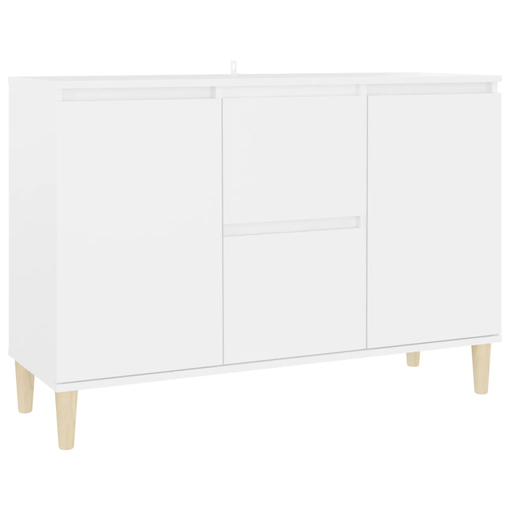 skænk 101x35x70 cm konstrueret træ hvid