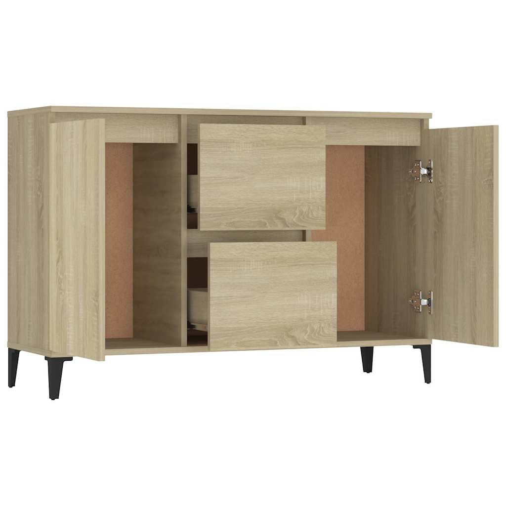 skænk 102x35x70 cm konstrueret træ sonoma-eg