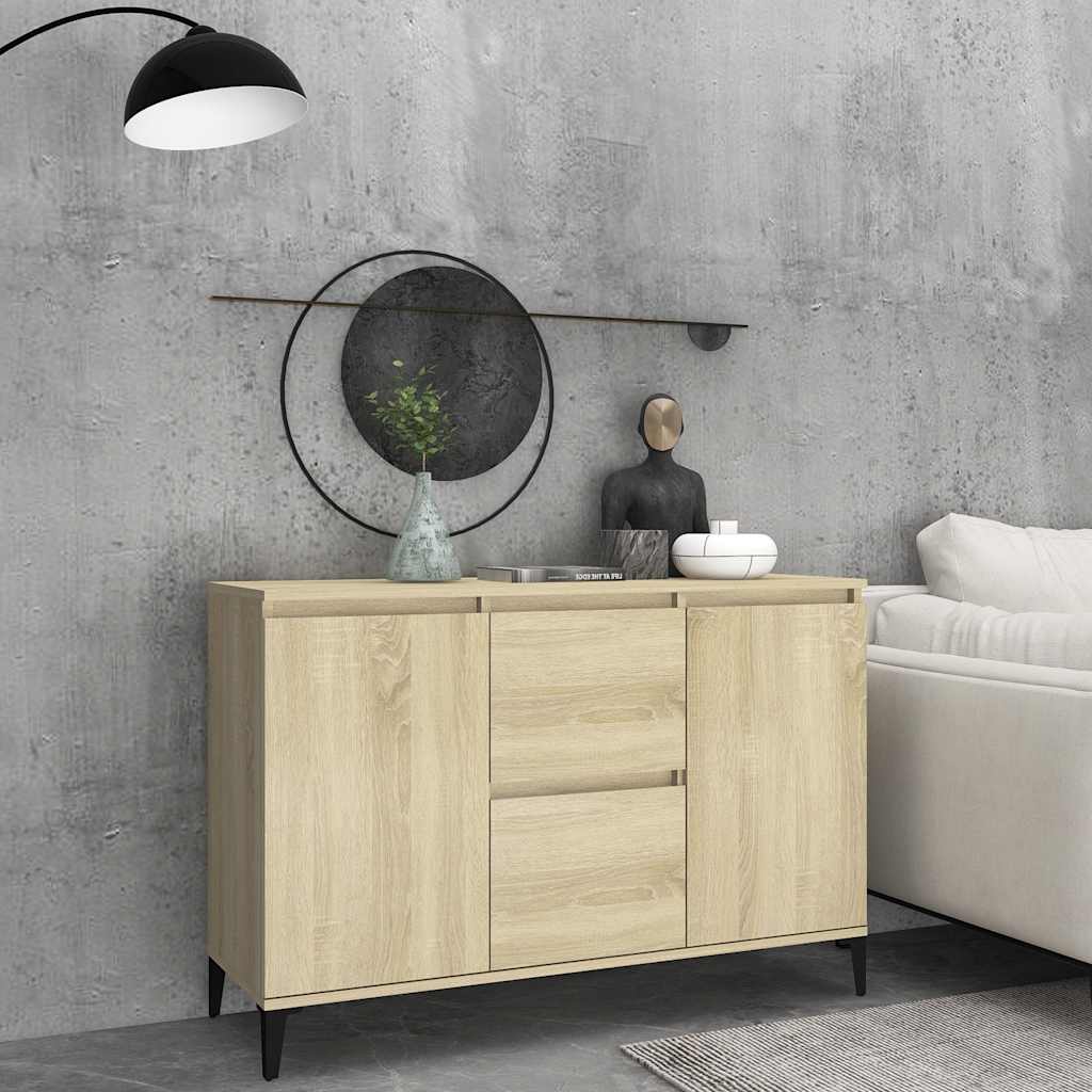skænk 102x35x70 cm konstrueret træ sonoma-eg