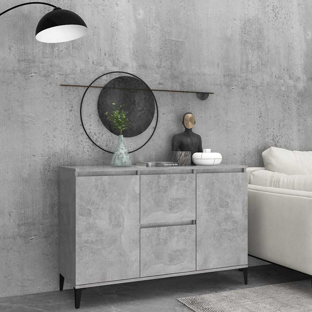 skænk 102x35x70 cm konstrueret træ betongrå