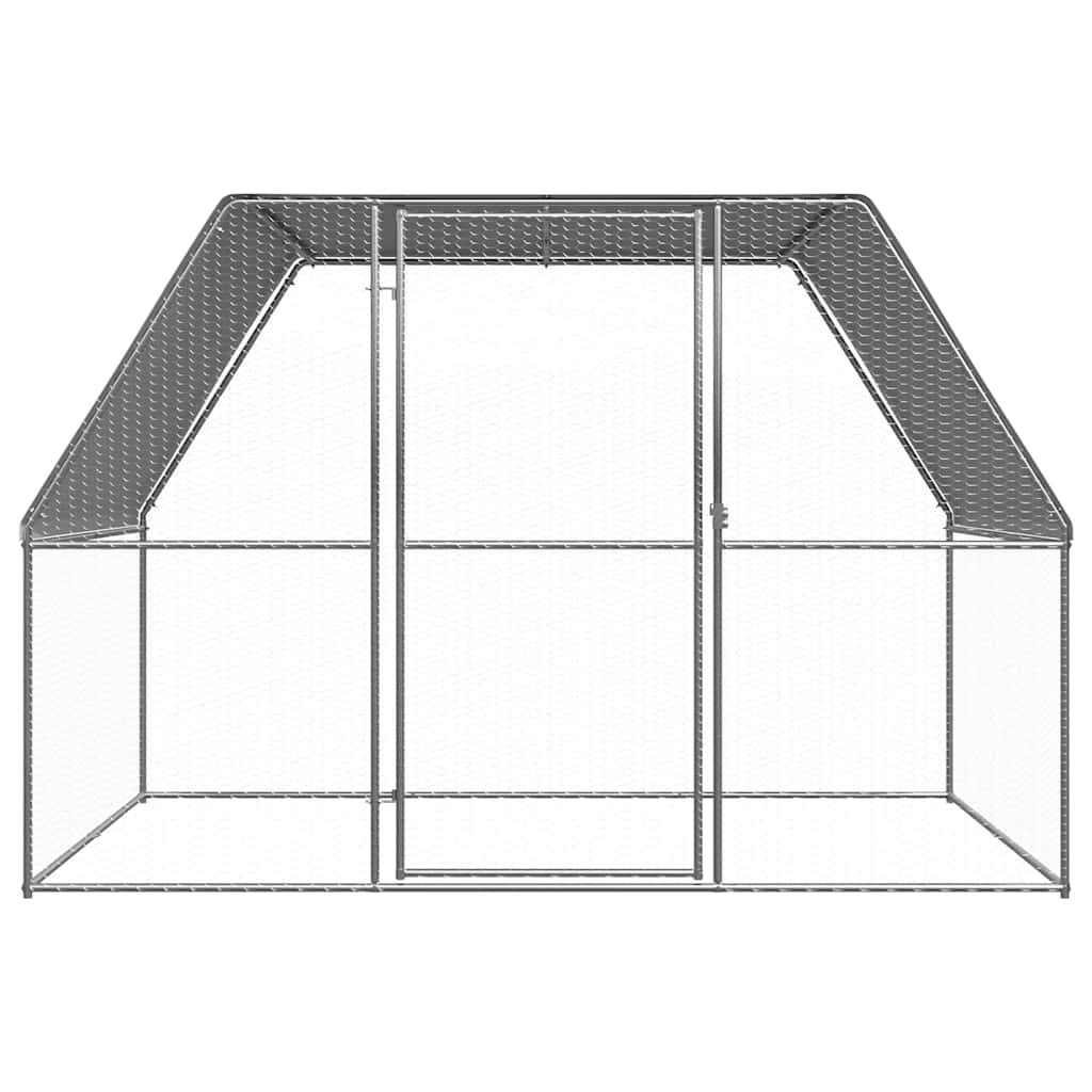 udendørs hønsebur 3x2x2 m galvaniseret stål