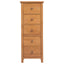 kommode 45x32x110 cm massivt egetræ