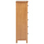kommode 45x32x110 cm massivt egetræ