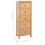kommode 45x32x110 cm massivt egetræ