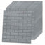 3D vægklistermærker 20 stk. murstensdesign selvklæbende grå