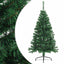 kunstigt halvt juletræ med juletræsfod 120 cm PVC grøn