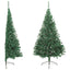 kunstigt halvt juletræ med juletræsfod 240 cm PVC grøn