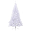 kunstigt halvt juletræ med juletræsfod 240 cm PVC hvid
