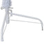 kunstigt halvt juletræ med juletræsfod 240 cm PVC hvid
