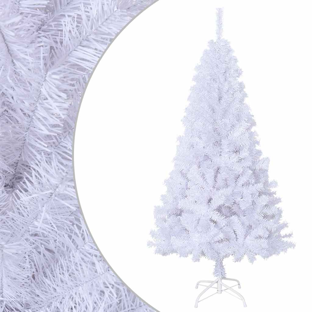 kunstigt juletræ med tykke grene 120 cm PVC hvid