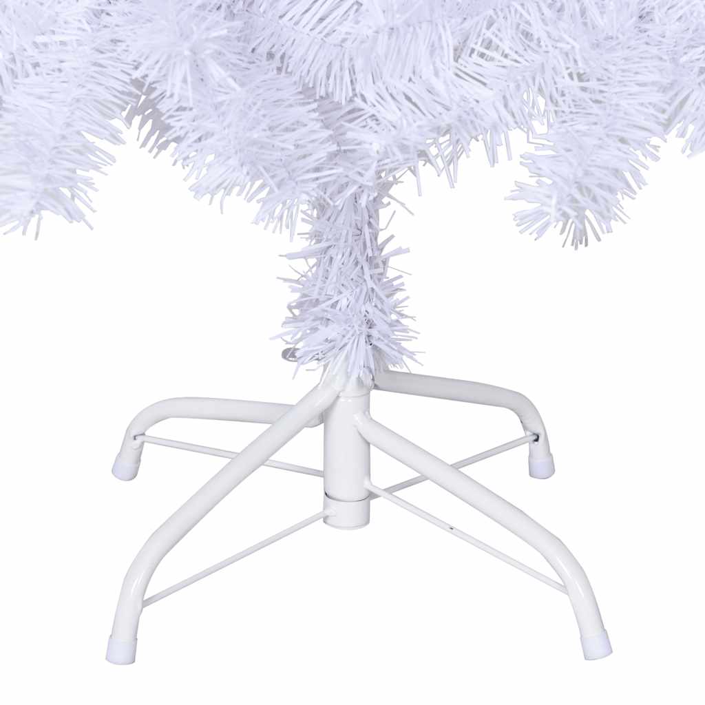 kunstigt juletræ med tykke grene 120 cm PVC hvid