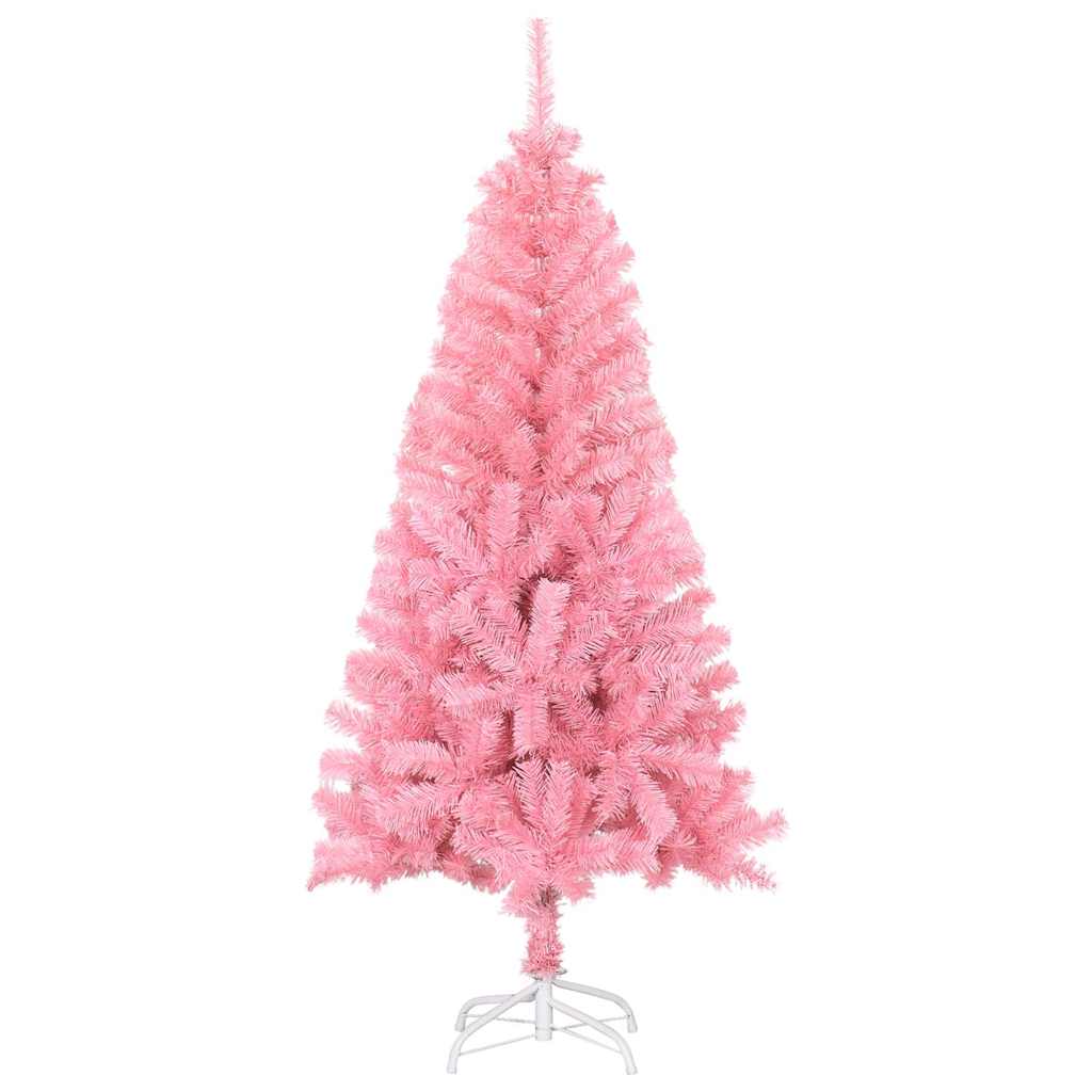 kunstigt juletræ med fod 120 cm PVC lyserød