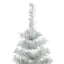 kunstigt juletræ med juletræsfod 120 cm PET sølvfarvet